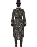 Devil Fashion Mens Monarch Coat - Black & Gold