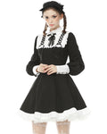 Dark In Love Euphoria Gothic Lolita Doll Dress - Black & White