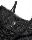 Eva Lady Womens Long Victorian Gothic Velvet & Lace Fringed Ballgown Dress