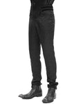 Devil Fashion Mens Gothic Aristocrat Beaded Applique Jacquard Dress Pants