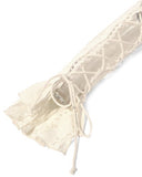 Dark In Love Womens Steampunk Lace Ribbon Gloves - Vintage Off-White