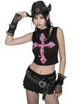 Punk Rave Womens Gothic Lolita Queen Of Hearts Rhinestone Belt