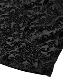 Dark In Love Womens Gothic Victorian Baroque Jacquard Velvet & Lace Blouse Top