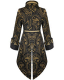 Devil Fashion Mens Monarch Coat - Black & Gold
