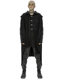 Punk Rave Mens Apocalyptic Gothic Hooded Spliced Mesh Cloak