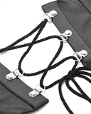 Dark In Love Womens Gothic Buckled Faux Leather Waist Cincher Corset