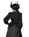 Dark In Love Womens Baroque Gothic Floral Jacquard Bolero Shrug