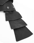 Punk Rave Nightwatch Faux Leather Waistcoat Vest - Black