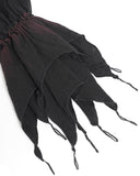 Devil Fashion Mens Apocalyptic Gothic Pirate Poet Shirt Top - Black & Red