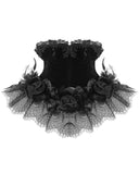 Eva Lady Womens Elegant Velvet Gothic Rose High Choker Collar