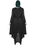 Punk Rave Plus Size Apothecaria Womens Hooded Cloak Jacket - Black