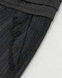 Devil Fashion Mens Gothic Aristocrat Dress Pants - Black Stripe