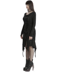 Punk Rave Daily Life Apocalyptic Gothic Broken Knit Ruching Dress