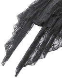 Dark In Love Womens Gothic Velvet & Lace Embroidered Crucifix Dress