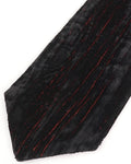 Devil Fashion Mens Dark Gothic Vampire Lace Applique Neck Tie - Red & Black