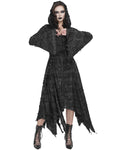 Devil Fashion Apocalyptic Punk Shredded Hooded Cloak Jacket