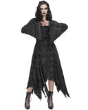 Devil Fashion Apocalyptic Punk Shredded Hooded Cloak Jacket