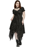 Punk Rave Plus Size Womens Gothic Dark Rose Dress