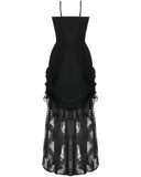 Dark In Love Womens Long Baroque Gothic Velvet & Lace Applique Evening Prom Dress