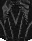 Punk Rave Daily Life Womens Cyberpunk Faux Leather & Mesh Skull Camisole Vest Top