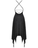 Dark In Love Dark Gothic Lace Applique Lace Up Sling Dress