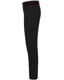 Punk Rave Mens Dark Gothic Aristocrat Embroidered Dress Pants - Black & Red