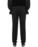 Punk Rave Mens Dark Gothic Aristocrat Embroidered Dress Pants - Black & Red