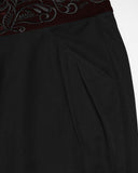 Punk Rave Mens Dark Gothic Aristocrat Embroidered Dress Pants - Black & Red