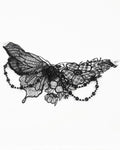 Dark In Love Womens Gothic Lace Butterfly Choker Necklace