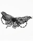 Dark In Love Womens Gothic Lace Butterfly Choker Necklace