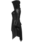 Punk Rave Plus Size Womens Gothic Witch Layered Mesh Hooded Cardigan