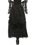 PRE-ORDER: Dark In Love Womens Gothic Courtesan Ruched Velvet & Lace Maxi Skirt