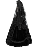 Punk Rave Black Rose Gothic Wedding Veil