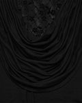 Punk Rave Daily Life Womens Elegant Gothic Swing Collar Lace Inset Top