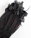 Eva Lady Gorgeous Gothic Lolita Rose, Lace & Mesh Parasol Umbrella