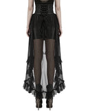 Punk Rave Womens Long Romantic Gothic Layered Chiffon Corset Skirt