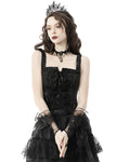 Dark In Love Guiture Lace Applique Mesh Gloves