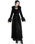 Dark In Love Long Gothic Vampire Aristocrat Velvet & Faux Fur Maxi Coat