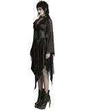 Punk Rave Womens Dark Gothic Lolita Lace Inset Kinono Dress Jacket