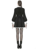 Dark In Love Bellyse Gothic Mini Dress - Black & White Lace