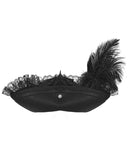 Punk Rave Unisex Gothic Dragon Spine Feathered Tricorn Hat