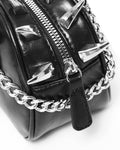 Devil Fashion Womens Gothic Punk Chained Skull Spiked Mini Handbag