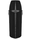 Punk Rave Daily Life Dark Punk Cross Side-Split Maxi Skirt