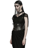 Punk Rave Womens Gothic Chinese Dragon Coated Waist Cincher Corset Belt