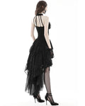 Dark In Love Womens Regency Gothic Lolita Rose Jacquard High Low Halter Dress
