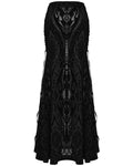 Punk Rave Womens Long Gothic Damask Flocked Mesh Fiashtail Maxi Skirt