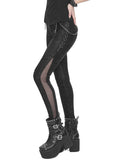 Devil Fashion Dark Punk Serpentine Chained Leggings