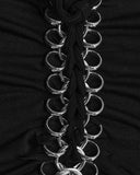 Punk Rave Womens Gothic Punk Twisted Chain Link Cropped Tee