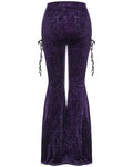 Punk Rave Gothic Embossed Baroque Flared Pants - Extended Size Range - Purple