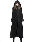 Devil Fashion Womens Cloak Coat Jacket Black Hooded Crow Feather Goth Steampunk